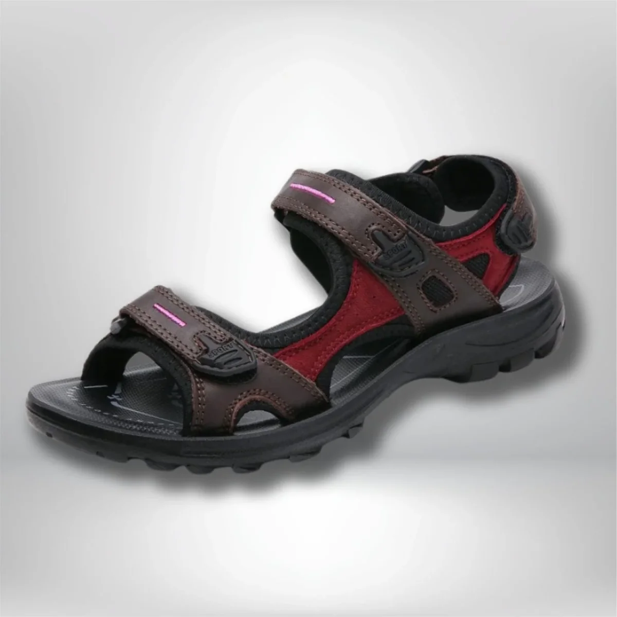 Sandale randonnée cuir pour femme, confortable, solide "CuirSand-F" – Image 9
