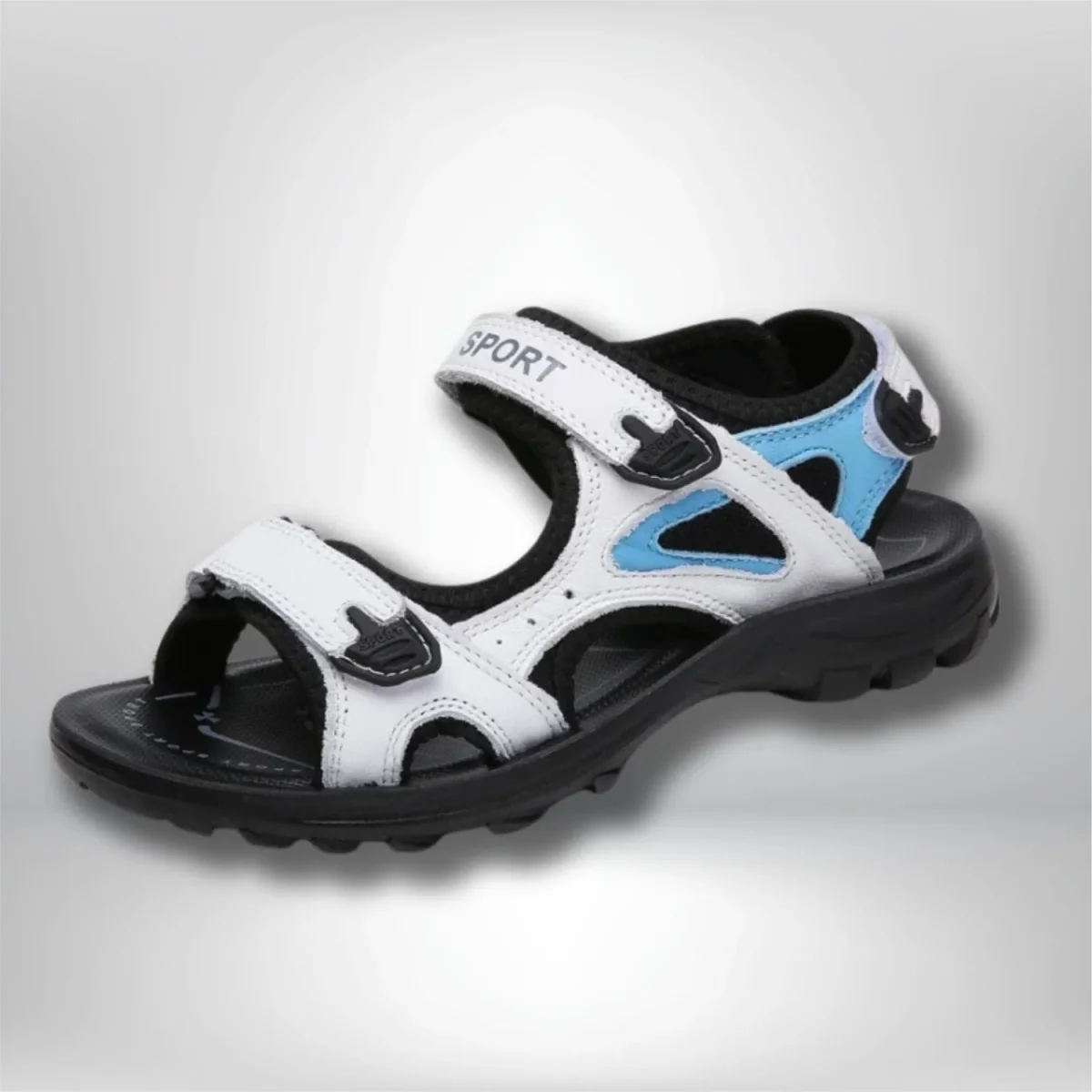 Sandale randonnée cuir pour femme, confortable, solide "CuirSand-F" – Image 5