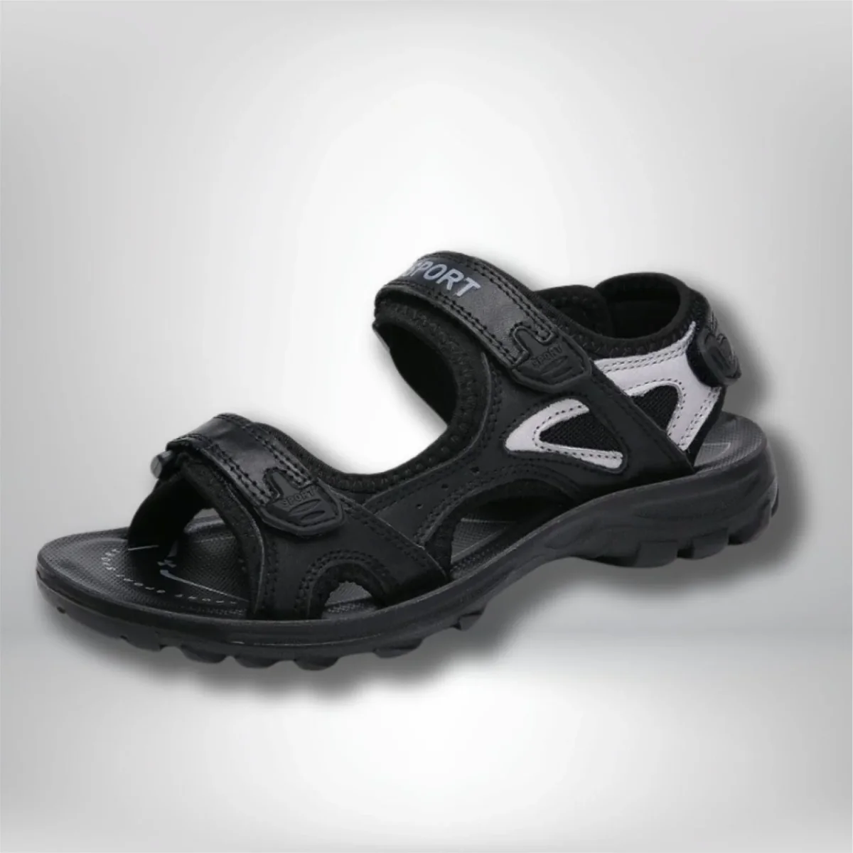 Sandale randonnée cuir pour femme, confortable, solide "CuirSand-F" – Image 8